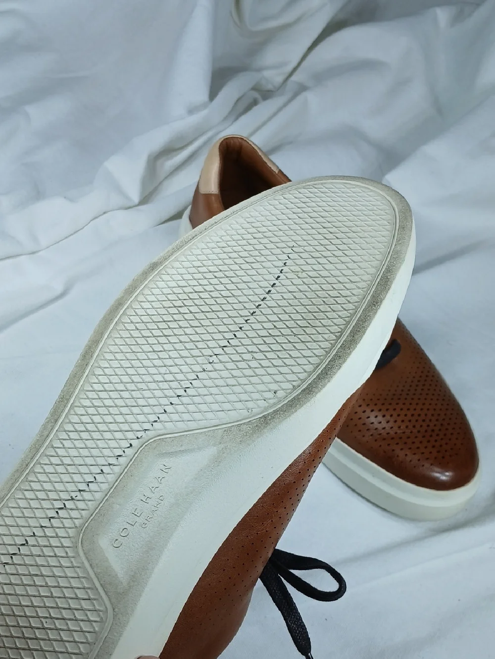 Cole Haan Men's Tan Brown Leather Slip-On Loafers